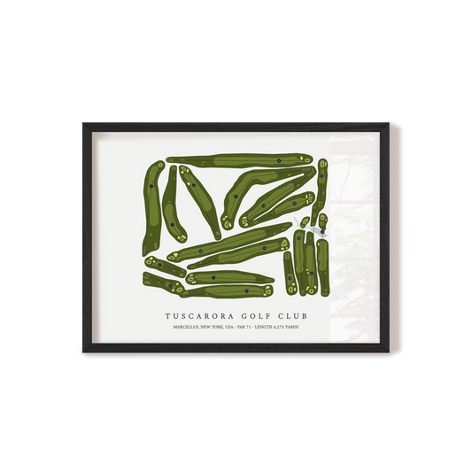 Tuscarora Golf Club | Golf Course Map | Black Frame