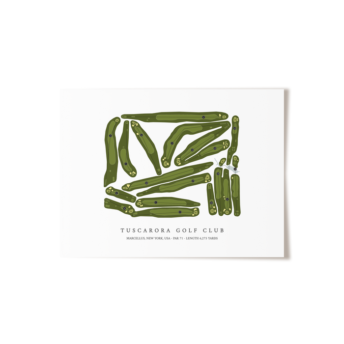 Tuscarora Golf Club | Golf Course Map | Unframed