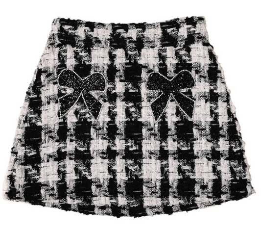 Tween Mia New York-Tweed Bow Skirt