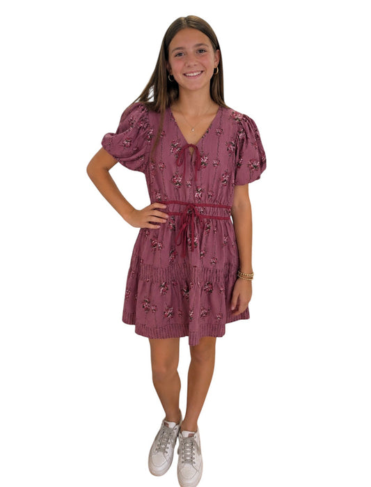 TWEEN PEACH LOVE- MAUVE DRESS