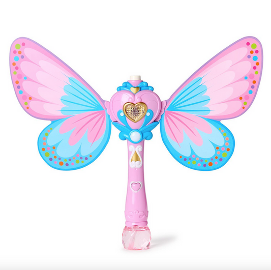 Two's Company-Fairy Butterfly LED Illuminating Bubble Wand Blower in Gift Box