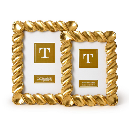Two's Company-Twist Gold Leaf Frames Sold Separately