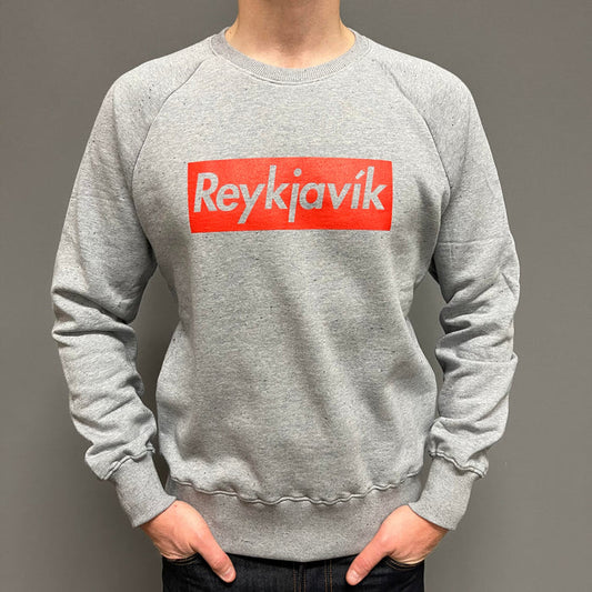 Unisex Sweatshirt - Reykjavik Red Box - Grey