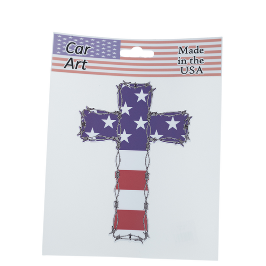 US Flag Barbed Wire - Vinyl Decal