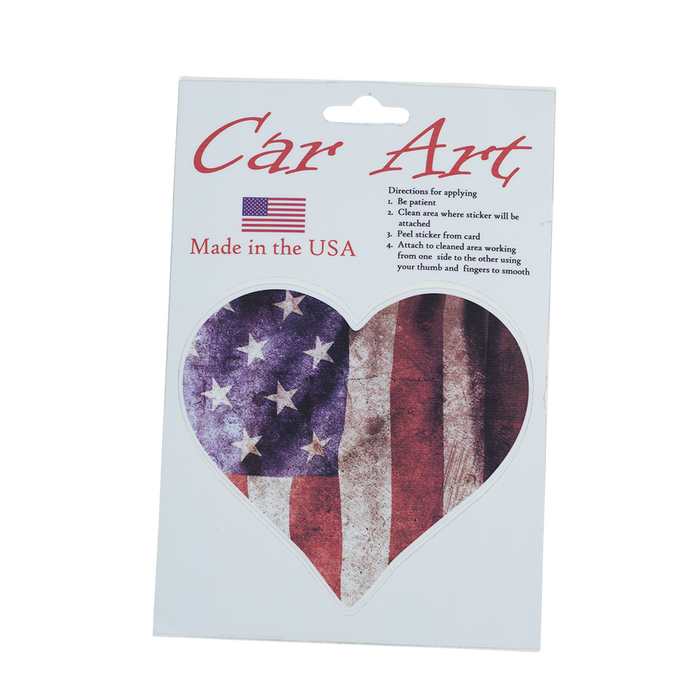 US Flag Heart - Vinyl Decal