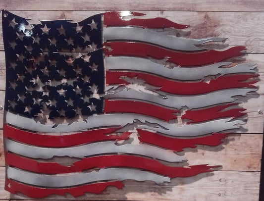 USA tattered Flag (Red, White and Blue) Old Glory