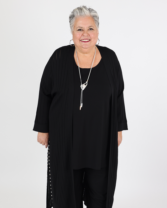 Veste légère en viscose et en Nylon Noir - Joseph Ribkoff