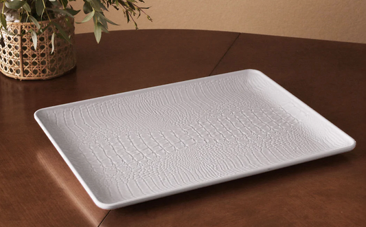 VIDA Croc Extra Large Rectangular Tray (White)