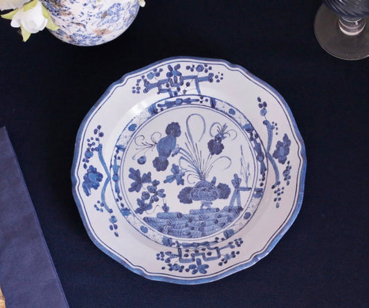 VIDA Faenza 9" Salad Plate White and Blue