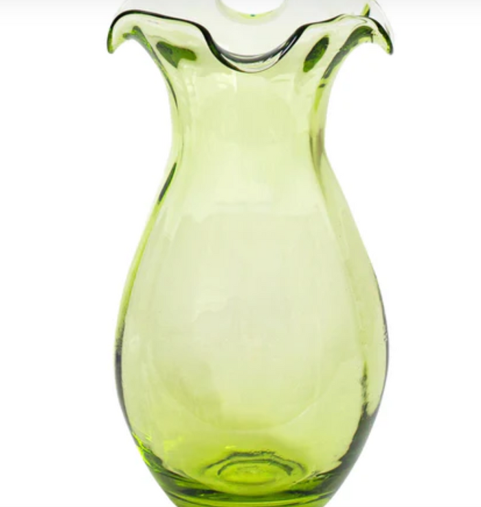 Vietri-Hibiscus Glass Vertical Fluted Small Vase