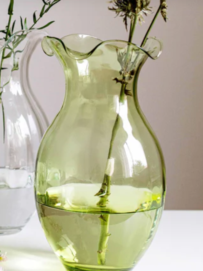 Vietri-Hibiscus Glass Vertical Fluted Small Vase