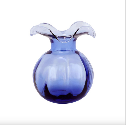 Vietri-Indigo Bud Vase-Hibiscus Glass