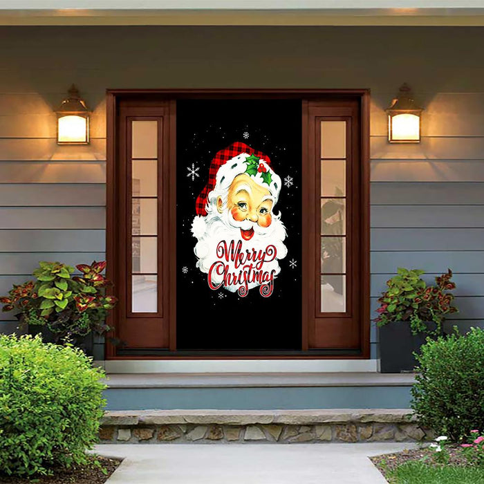 DoorFoto Door Cover Vintage Santa Smiling