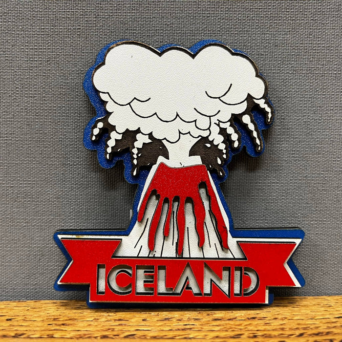 Volcano - Laser Cut Layered Magnet
