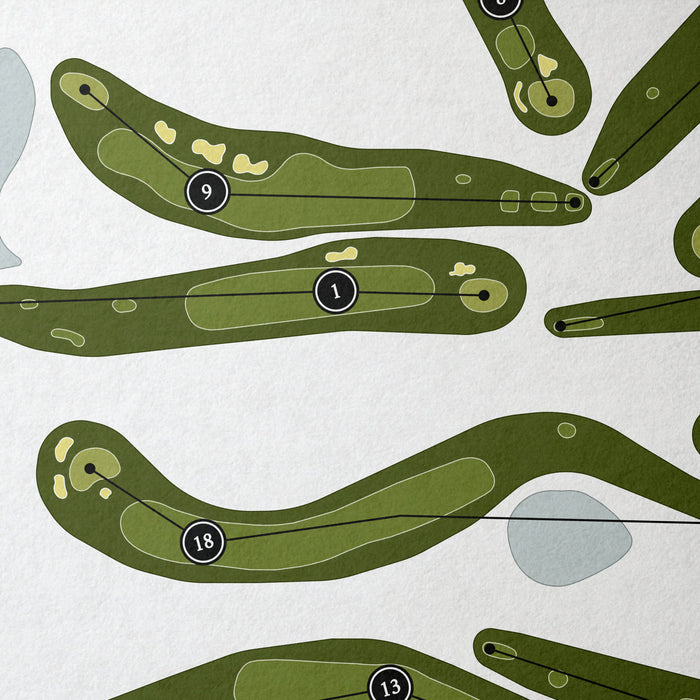 Waters Edge Golf Club | Golf Course Map | Close Up