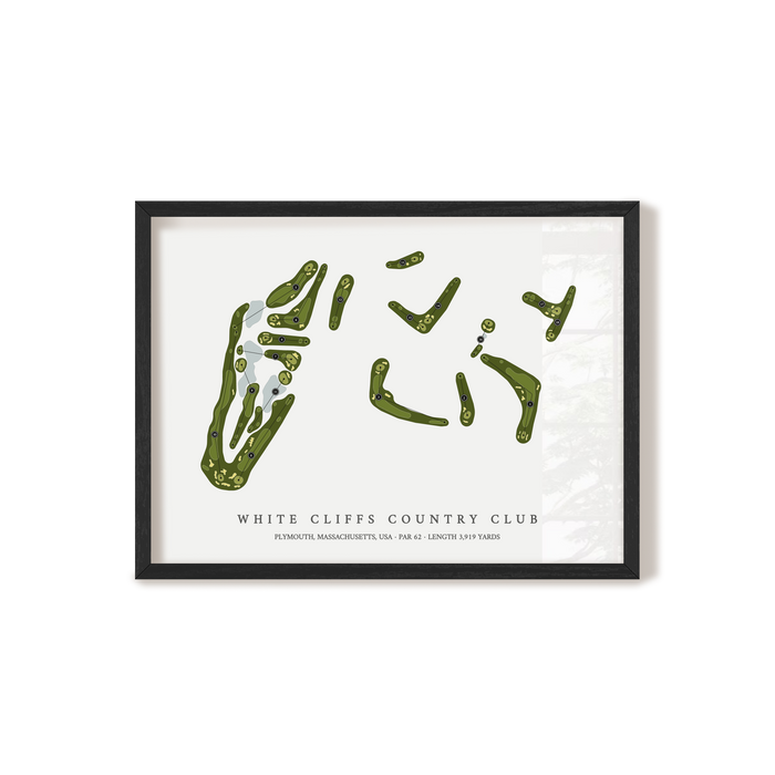 White Cliffs Country Club | Golf Course Map | Black Frame