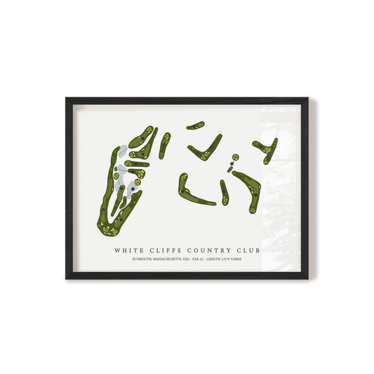White Cliffs Country Club | Golf Course Map | Black Frame