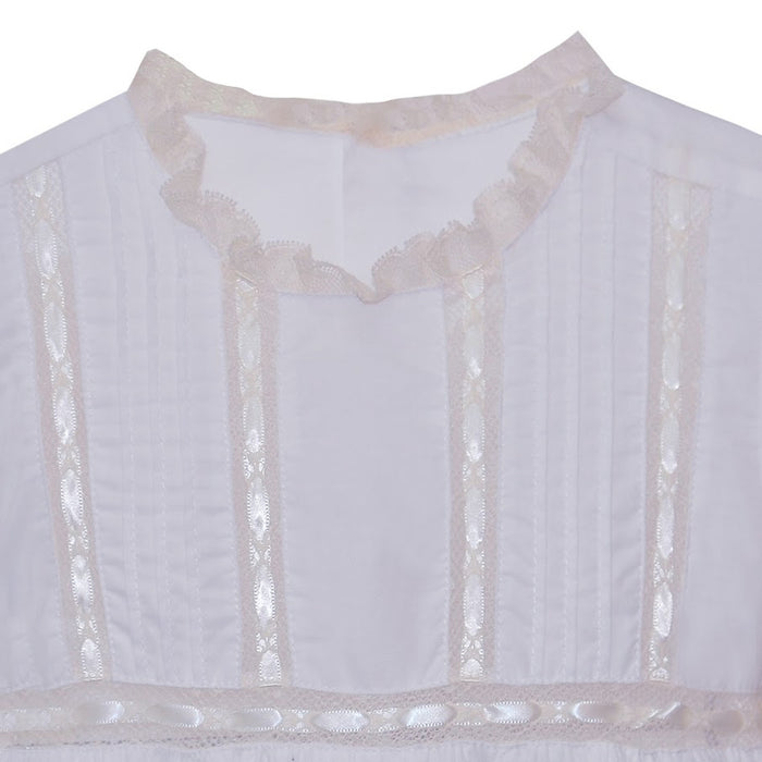 White Margaret Dress- Ecru Lace