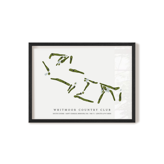 Whitmoor Country Club - South Course | Golf Course Map | Black Frame