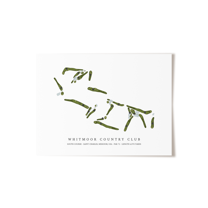 Whitmoor Country Club - South Course | Golf Course Map | Unframed