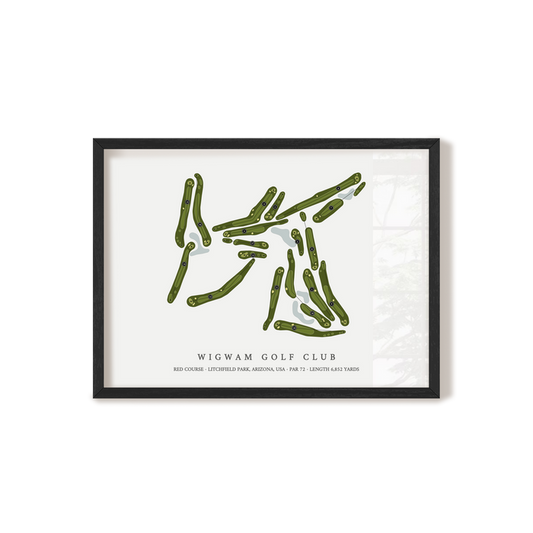 Wigwam Golf Club - Red Course | Golf Course Map | Black Frame