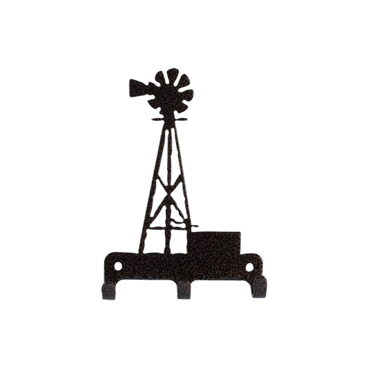 Windmill Key Holder Triple - Textured Black Steel - Coppervein, hand-made steel by Allwayz Mags