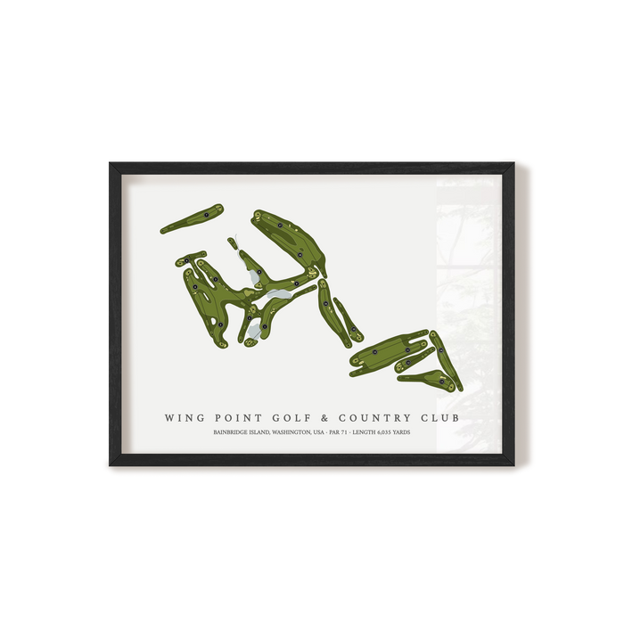 Wing Point Golf & Country Club | Golf Course Map | Black Frame