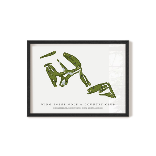 Wing Point Golf & Country Club | Golf Course Map | Black Frame