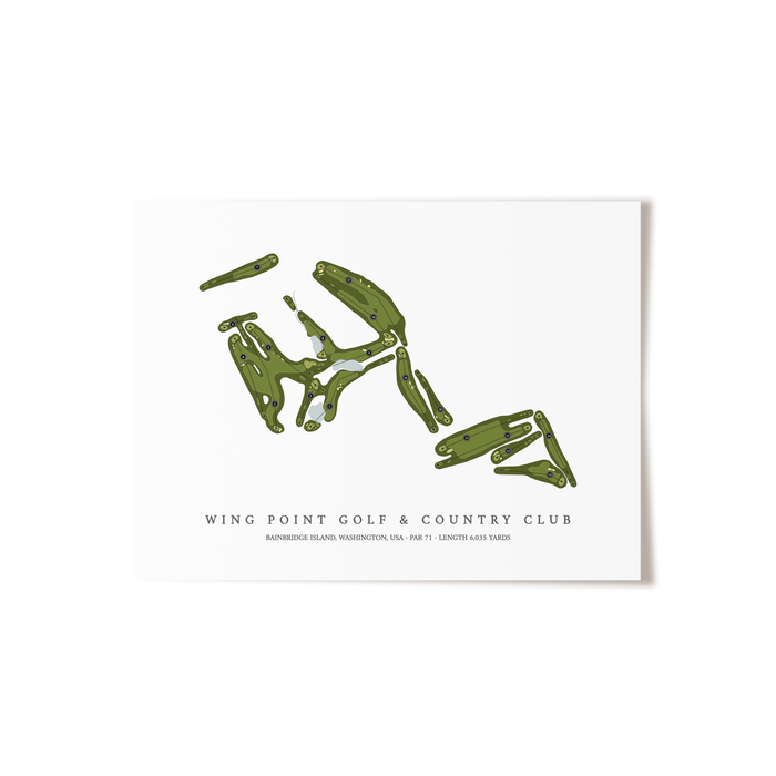 Wing Point Golf & Country Club | Golf Course Map | Unframed