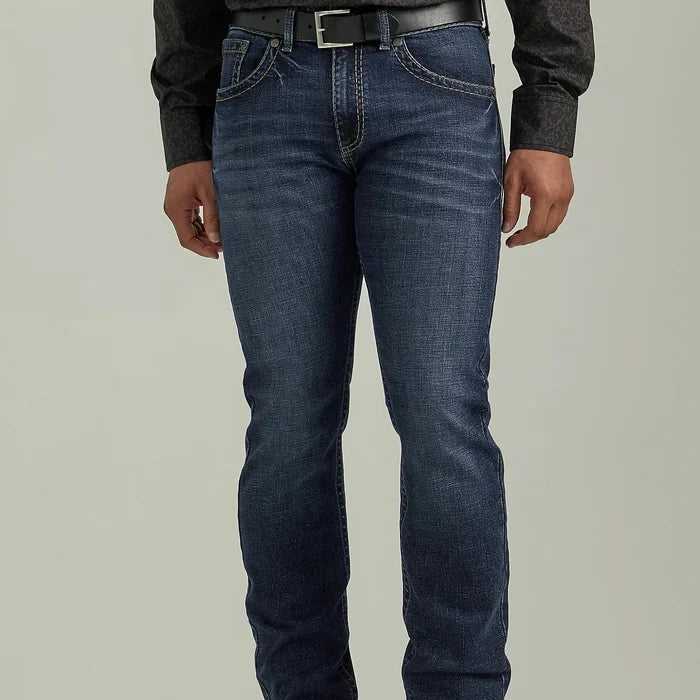 Wrangler Men's Rock 47 Slim Straight Jean In Cowboy Kiss