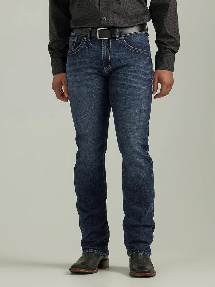 Wrangler Men's Rock 47 Slim Straight Jean In Cowboy Kiss