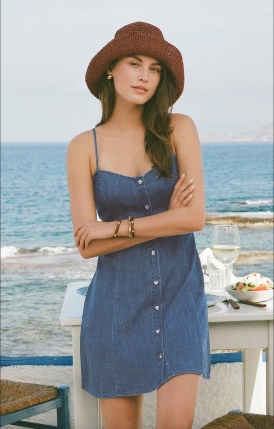 Z Supply- Angel Eyes Denim Mini Dress