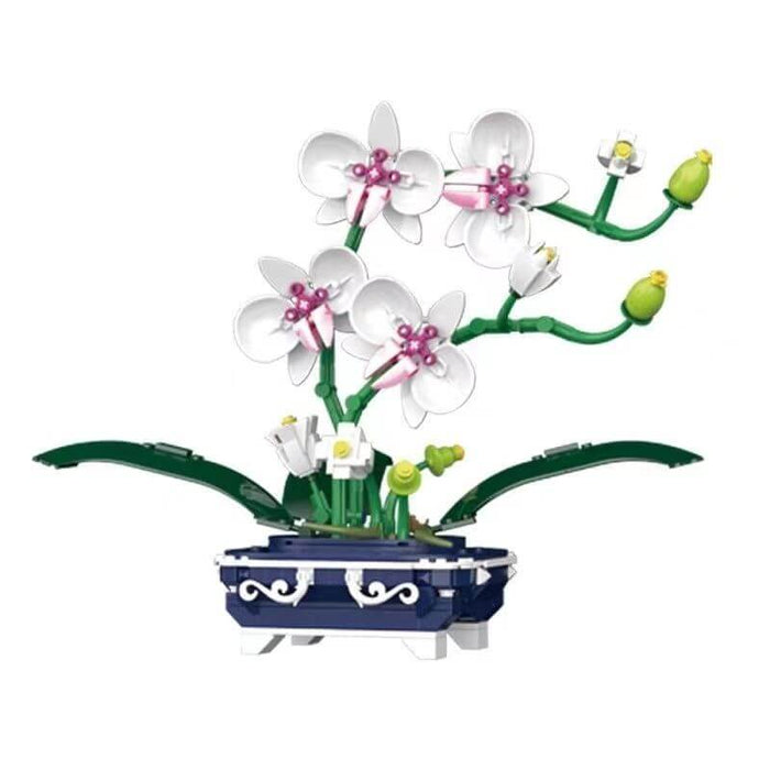 ZHEGAO 00388 Orchid Bonsai Mini Brick ZHEGAO