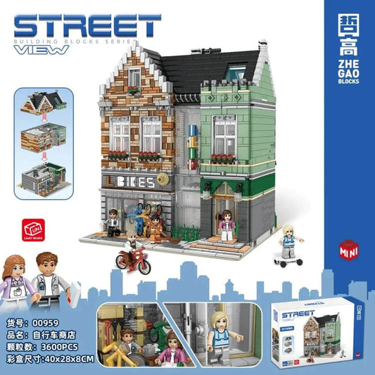 ZHEGAO 00959 Bike Shop Mini Brick 3600pcs ZHEGAO