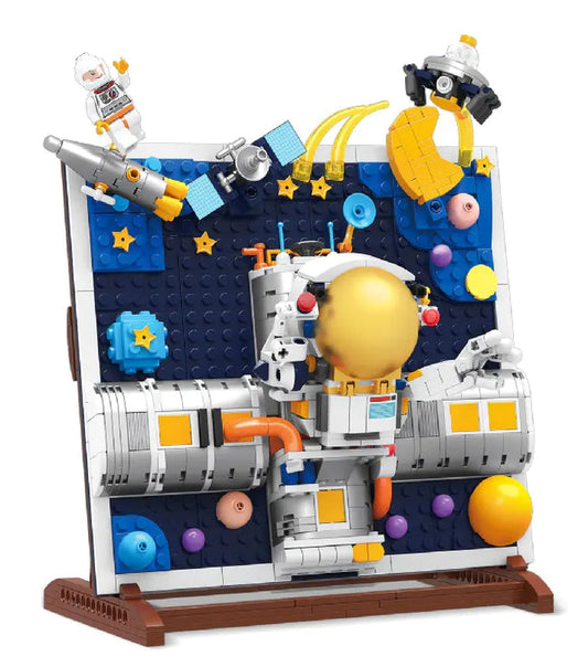 ZHEGAO DZ1014 Painting Space Exploration Mini Brick ZHEGAO