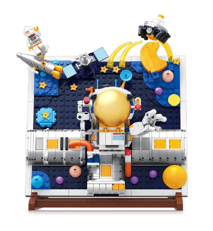 ZHEGAO DZ1014 Painting Space Exploration Mini Brick ZHEGAO