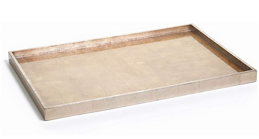 Zodax Antique Gold and Silver Serving Tray 18.5" x 12.75" Rectangle Tray